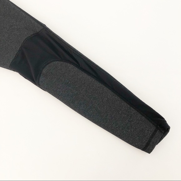 Lululemon Charcoal Black Mesh Panel Stretch Workout Crop Leggings - Picture 4 of 9